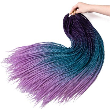 Women's Gradient Color Crotchet Braided Three Strand Wig