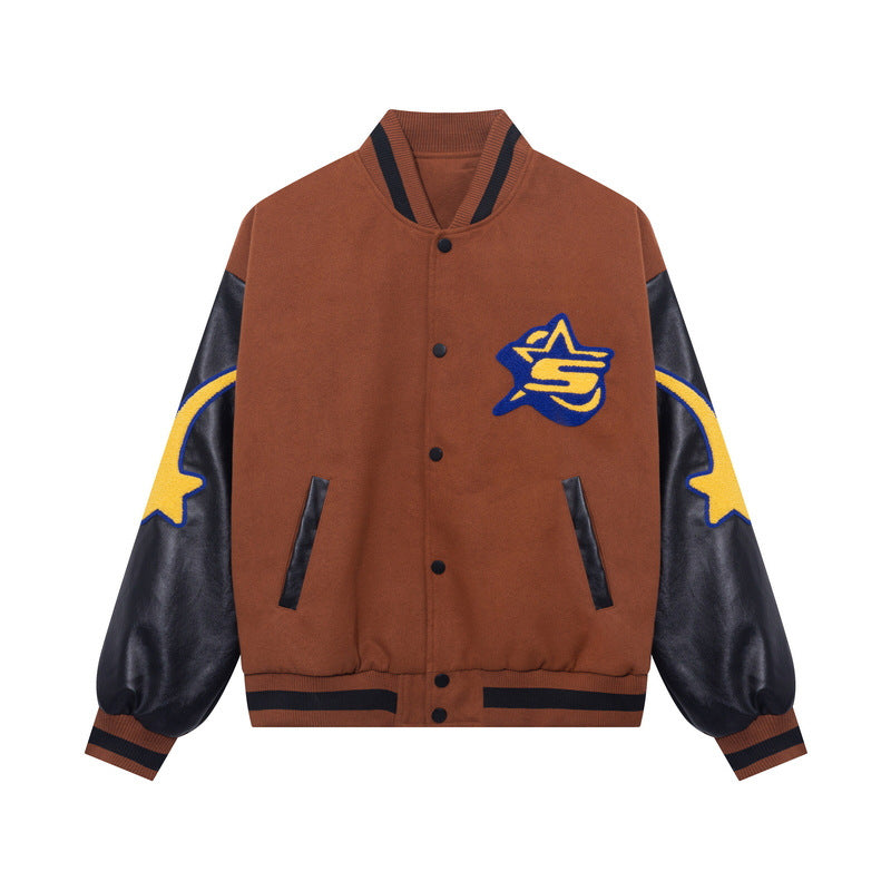 Star Baseball Uniform Retro Trend Personality Fashion Casual Couple Jacket