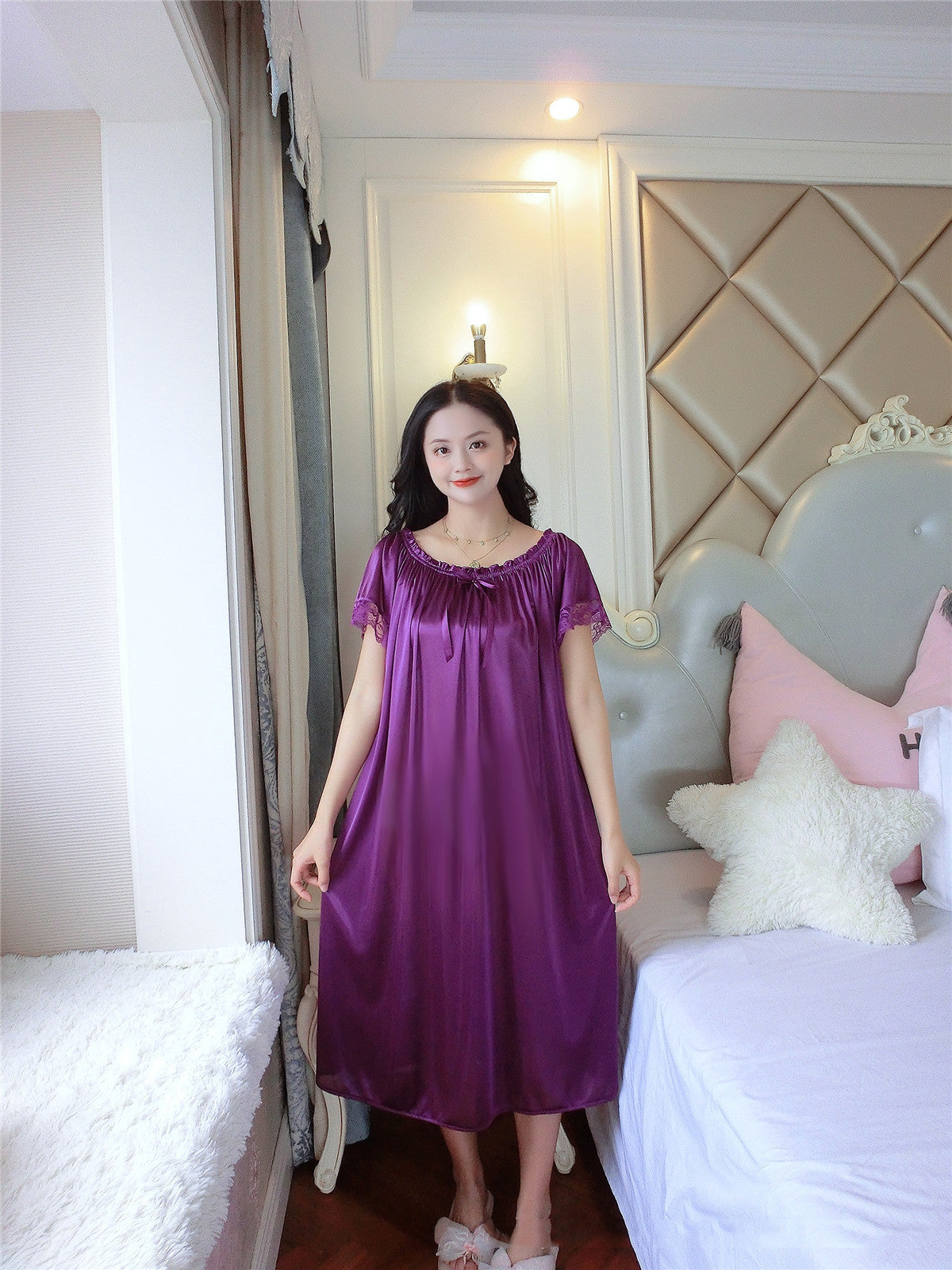 Short Sleeve Nightdress Women's Thin Loose Home Wear