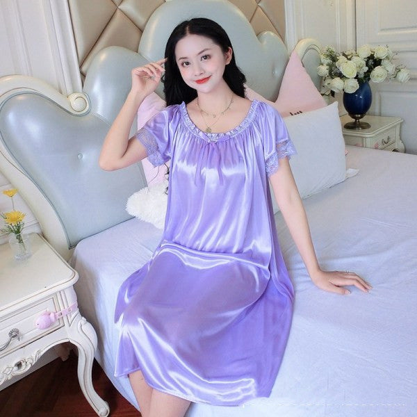 Short Sleeve Nightdress Women's Thin Loose Home Wear