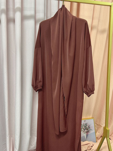 Abaya Long Dresses Women with Scarf