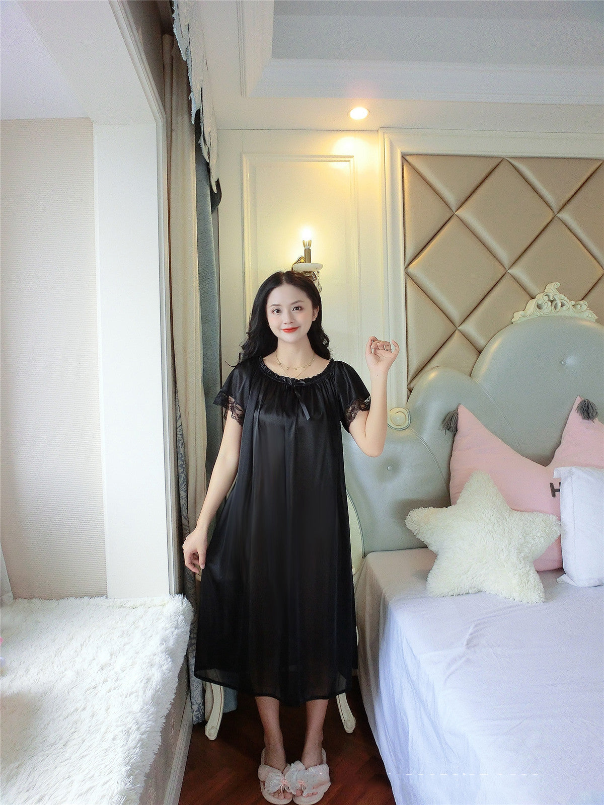 Short Sleeve Nightdress Women's Thin Loose Home Wear