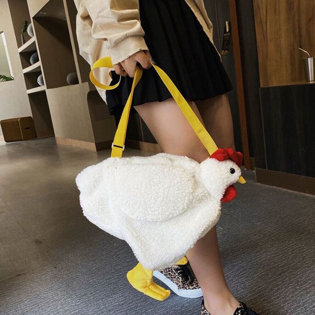 Hen Shape Plush Handbag