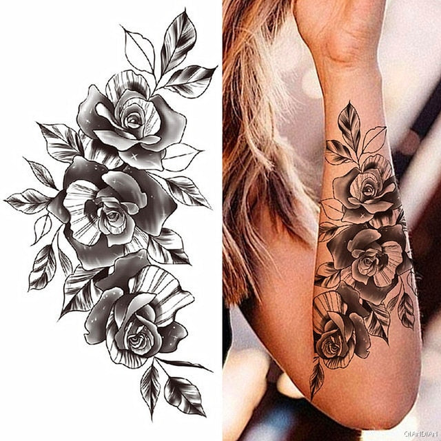 Flowers and Animals Body Tattoos