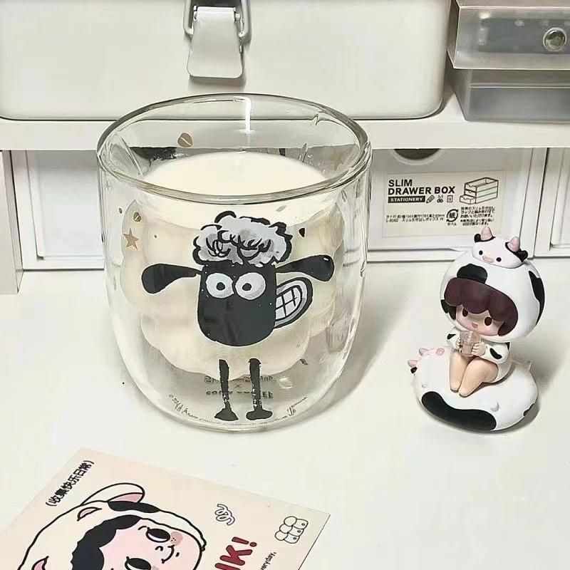 Cute Cartoon Double Glass