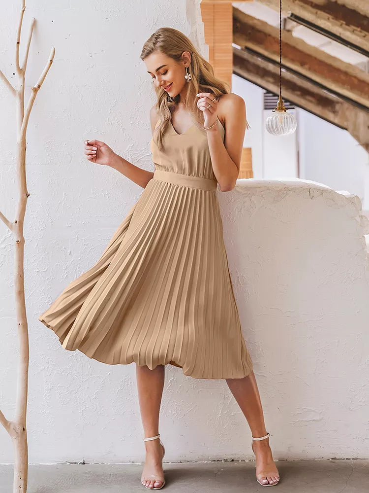 Wonder Pleated Midi Dress