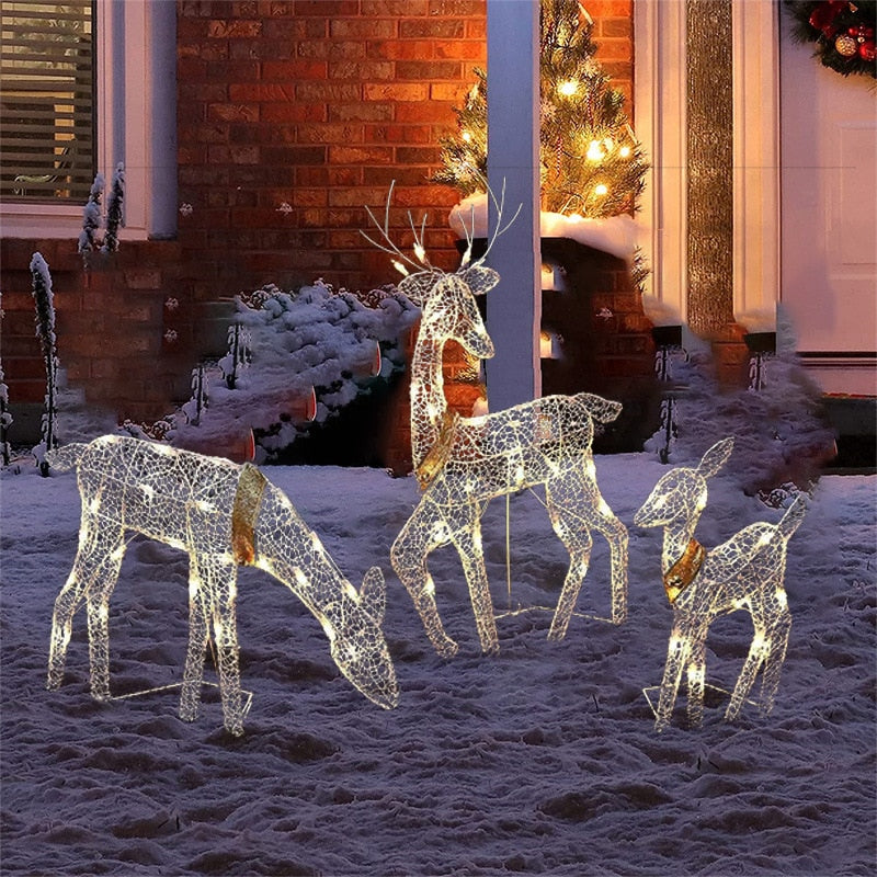 Christmas Iron Deer LED Light