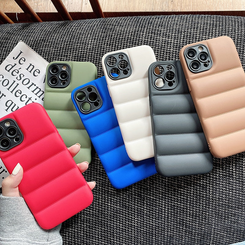 Puff Jacket Shock Absorber Matte Phone Case