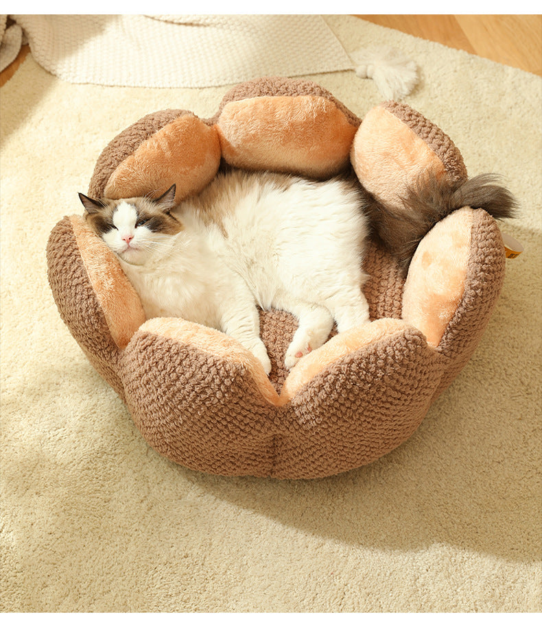 Warm Cactus Petal Pet Bed