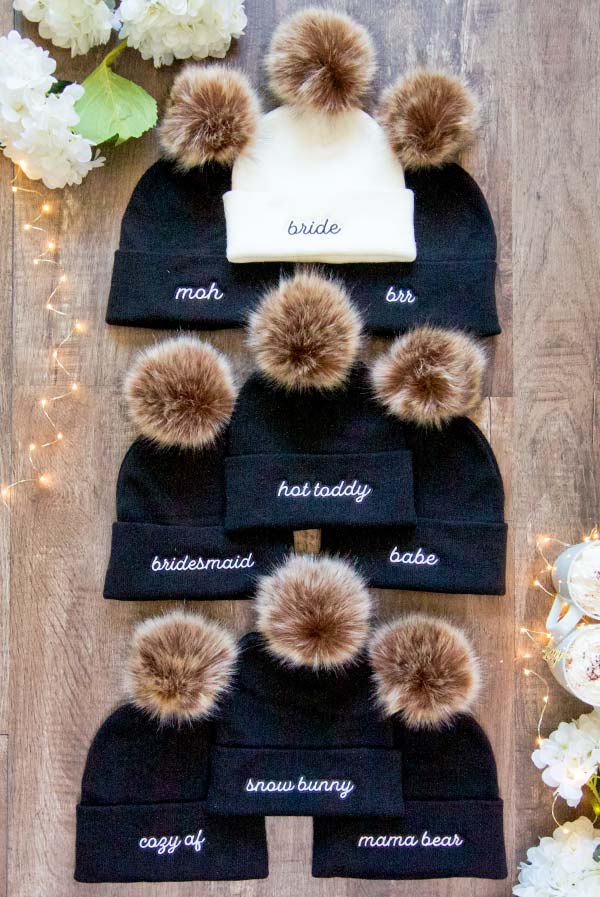 Bachelorette Pom-Pom Beanies | Bride and Bridesmaid and More!