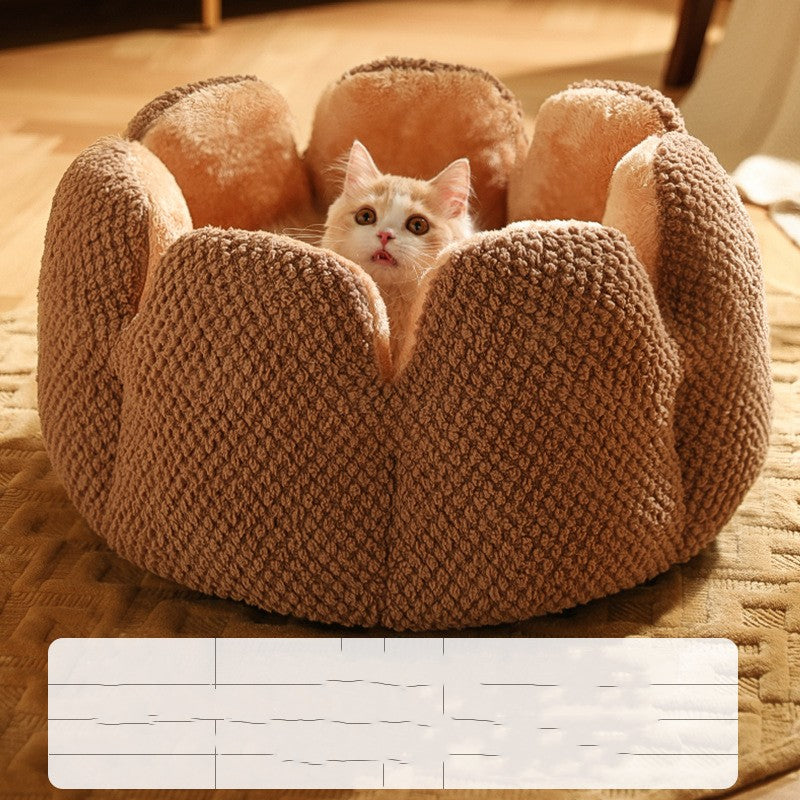 Warm Cactus Petal Pet Bed