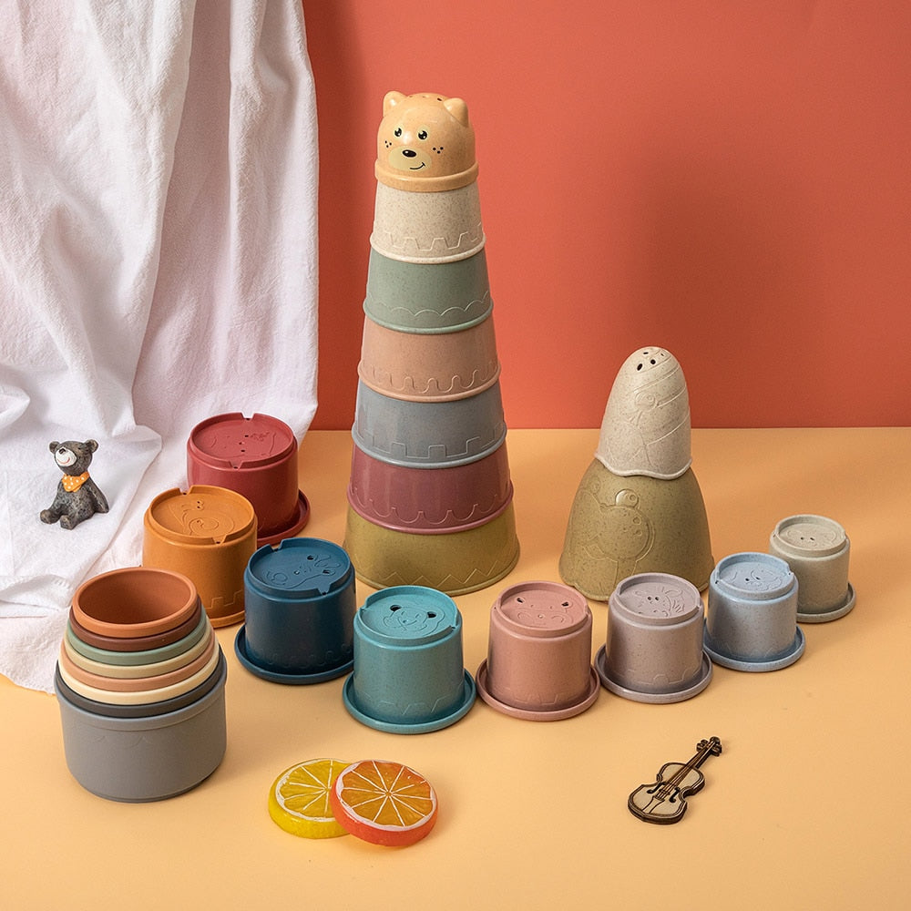 Baby Soft Building Blocks Stacking Cups