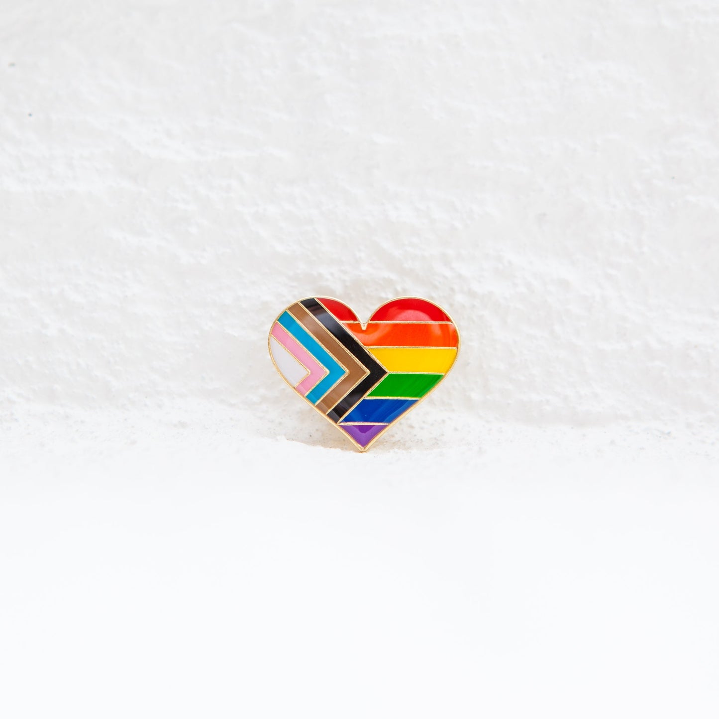 Progress Flag Love Heart Pin