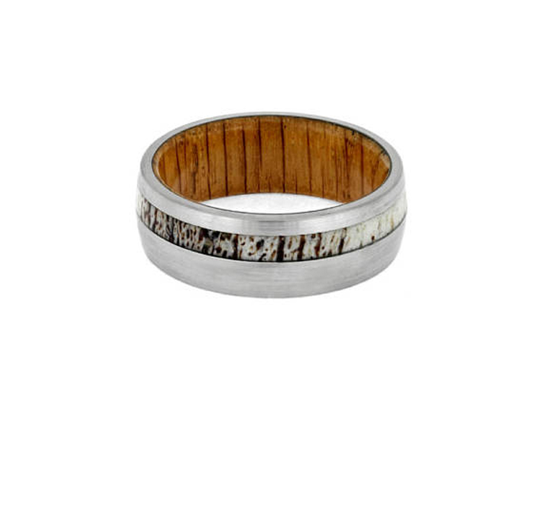 Antler and Whiskey Barrel Ring