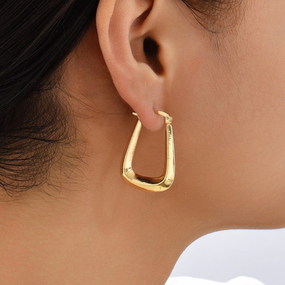 Statement Geometric Hoop Earrings