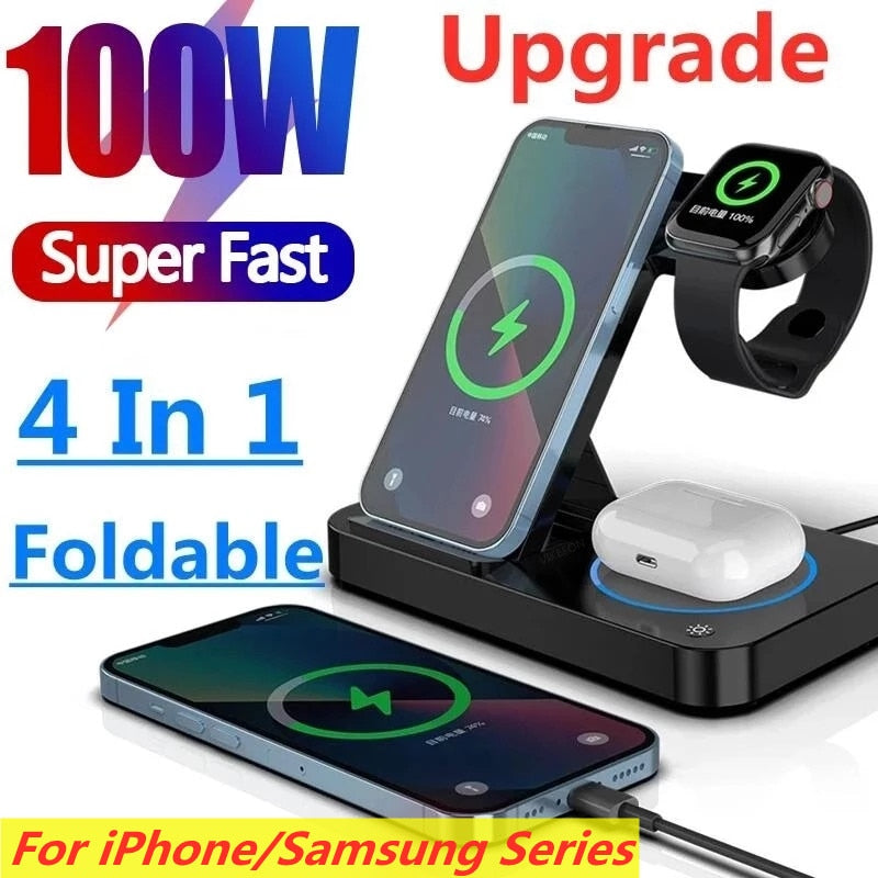 4 in 1 Foldable Wireless Charging Station