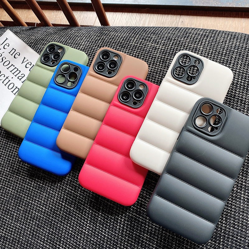 Puff Jacket Shock Absorber Matte Phone Case