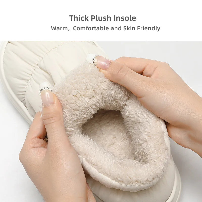 Thick Comfy Plush Unisex Flats Indoor Slippers