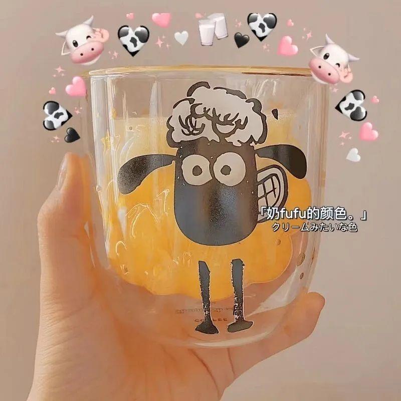 Cute Cartoon Double Glass