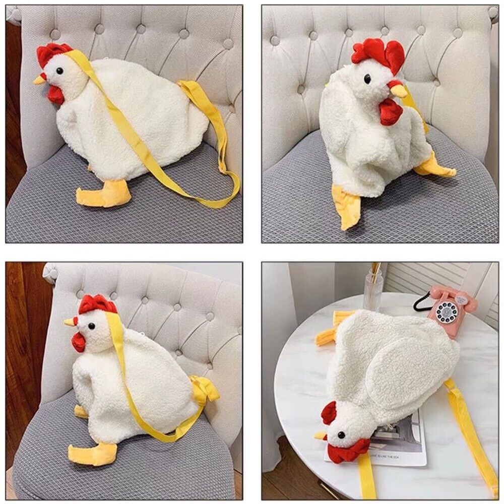 Hen Shape Plush Handbag