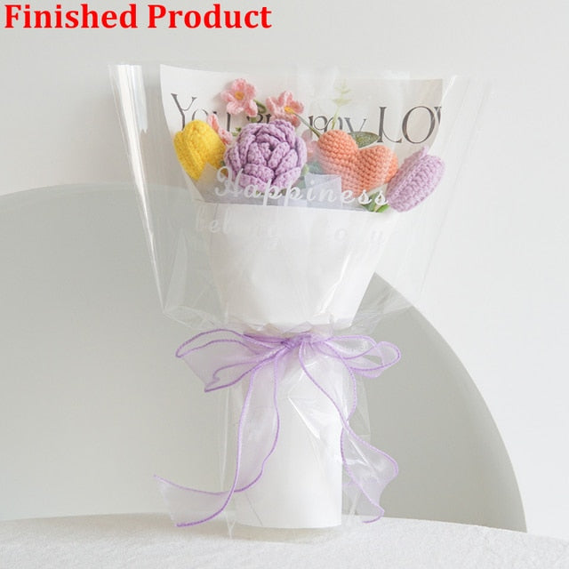 Hand-Woven Home Decorate Fake Flowers Bouquet