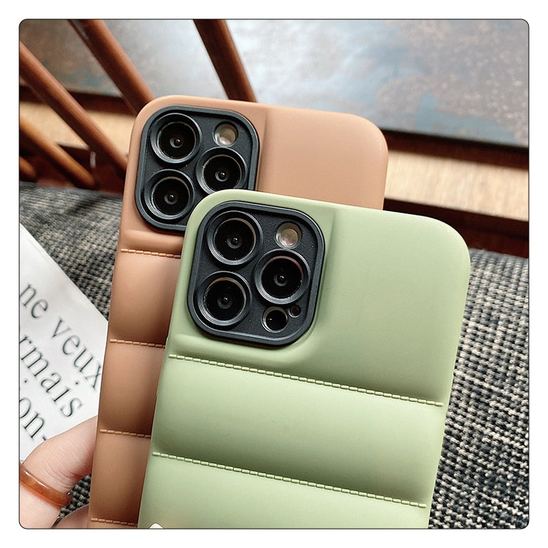 Puff Jacket Shock Absorber Matte Phone Case