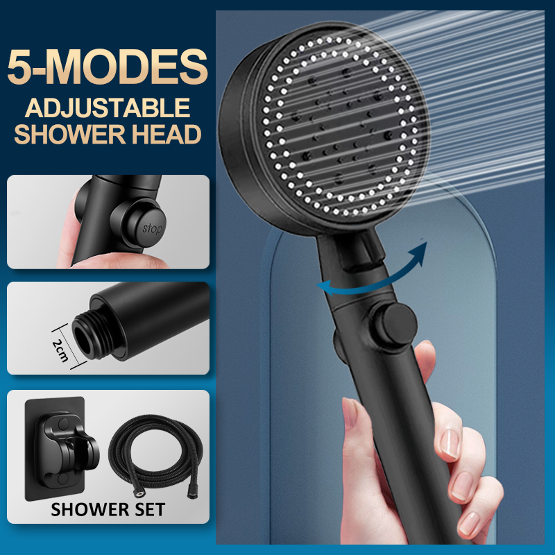 5-Modes Pressurized Shower Head