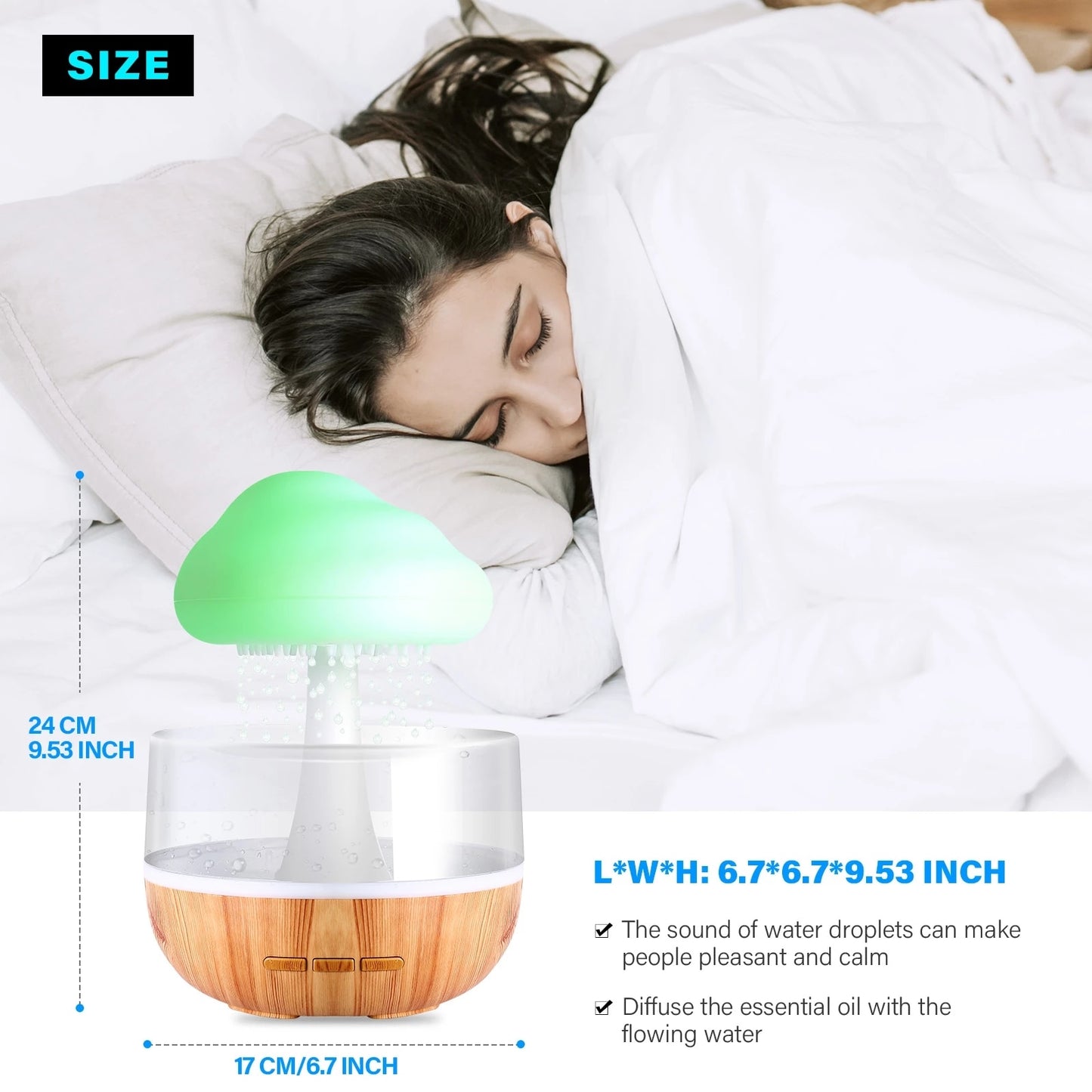 USB Rain Sound Diffuser Humidifier