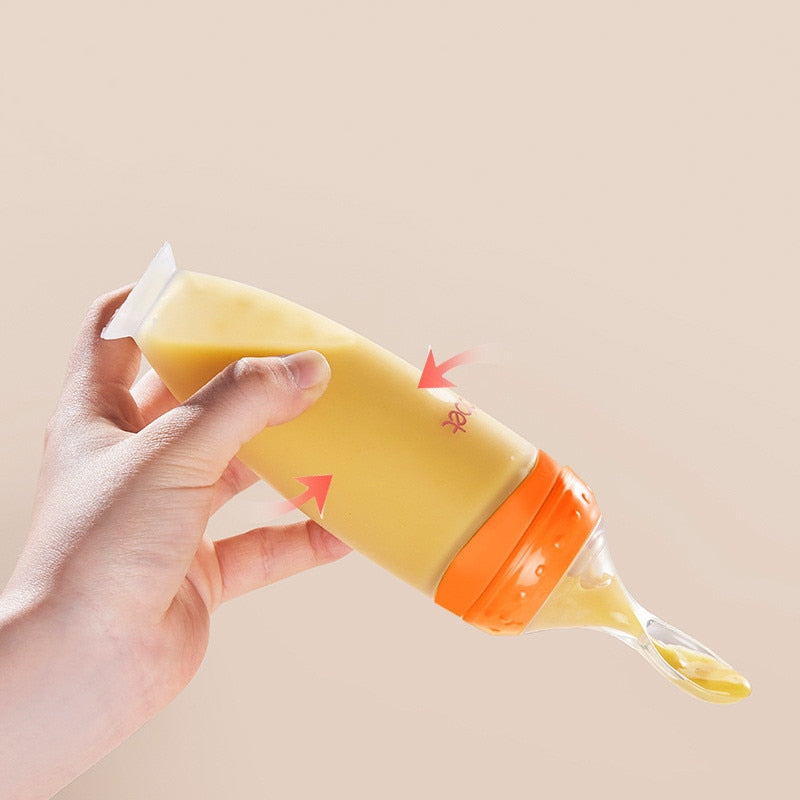 Baby Feeding Squeeze Bottle Spoon