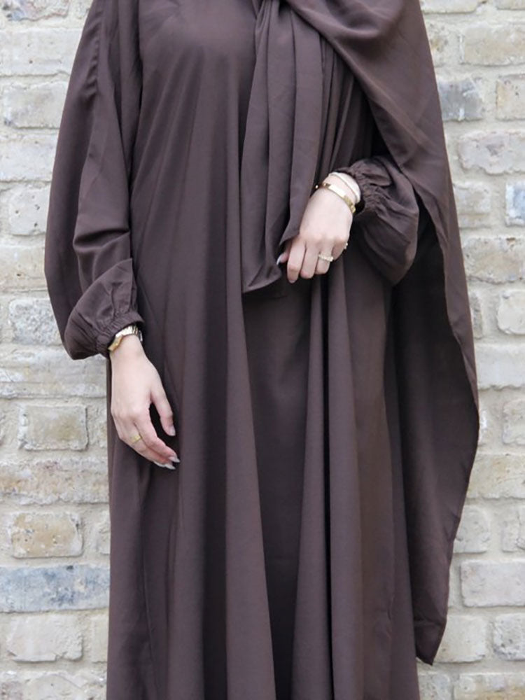 Abaya Long Dresses Women with Scarf