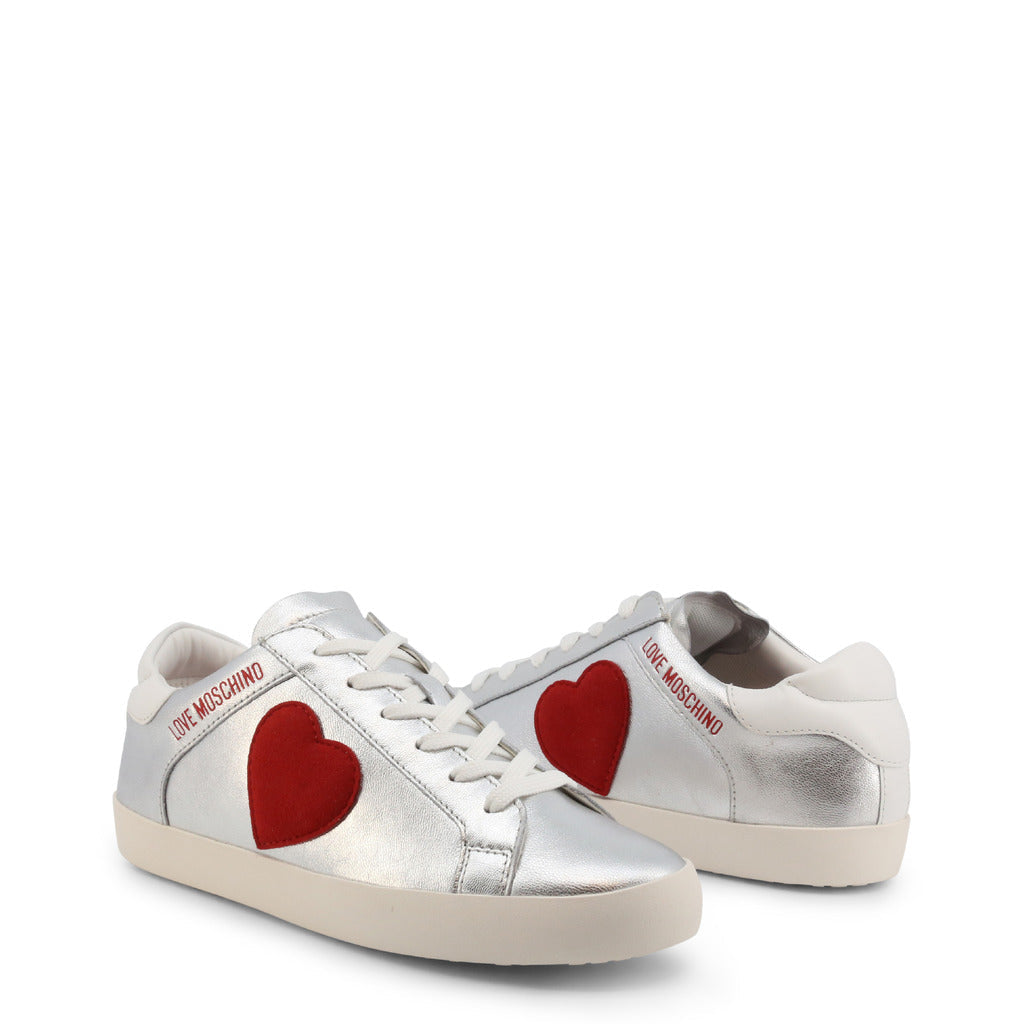 Silver Heart Sneakers