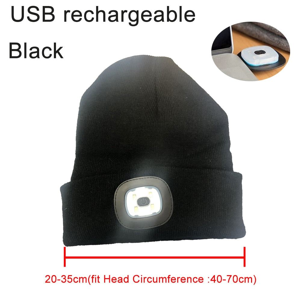 LED Light Beanie Cap