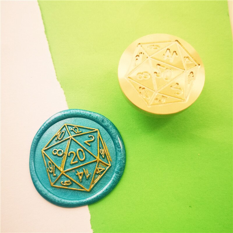 D20 Gamer Dice Wax Seal Stamp