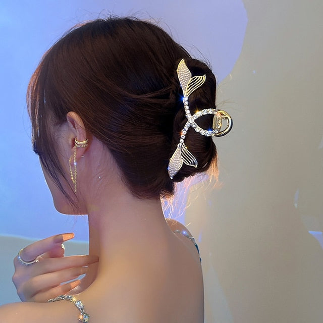 Crystal Pearl Flower Hairpin