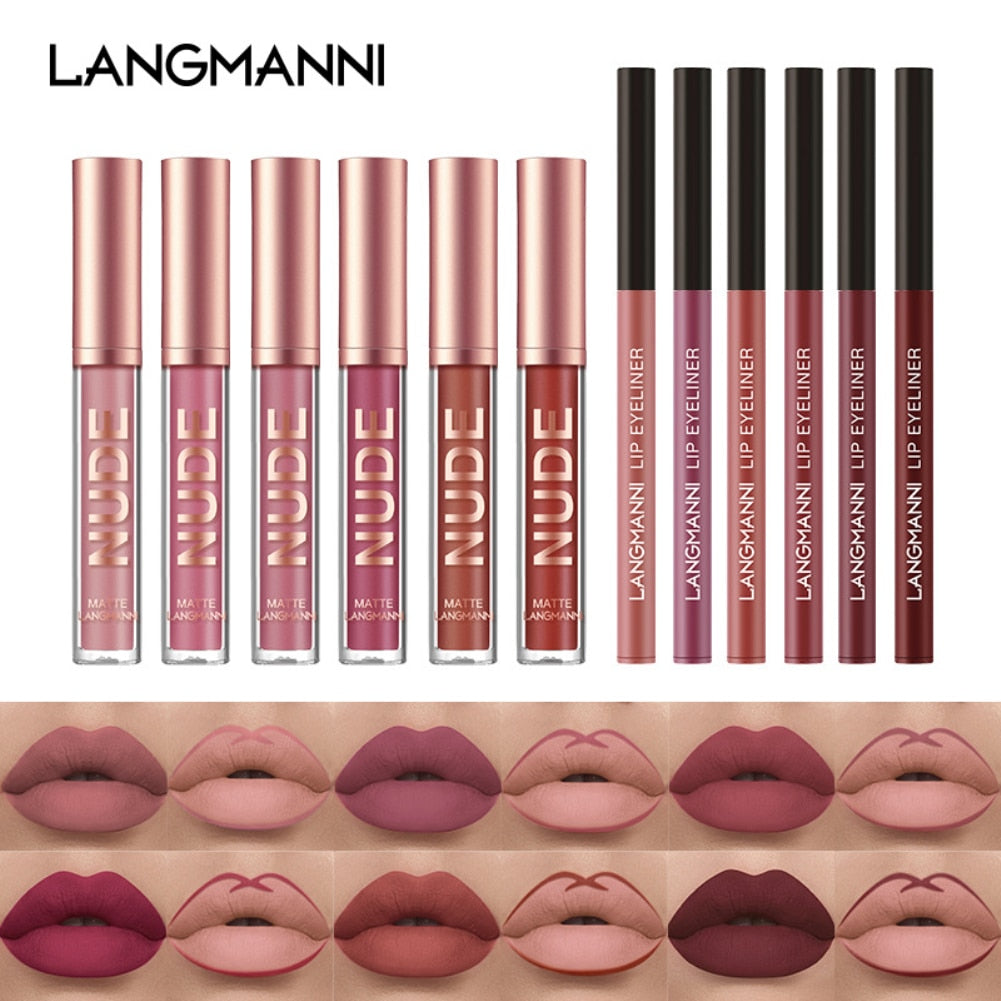 Lipstick Lip Gloss Lip Liner Set