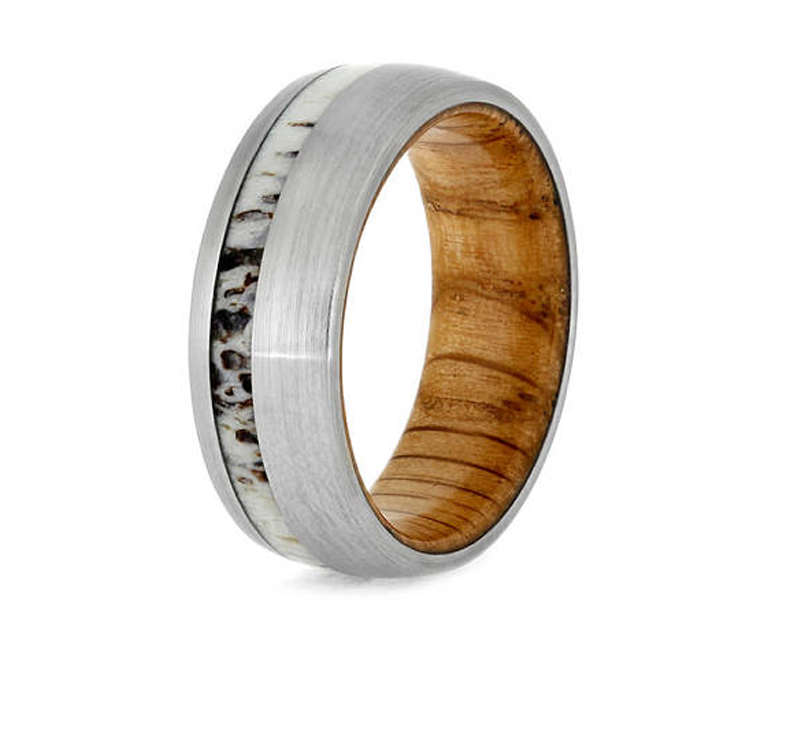 Antler and Whiskey Barrel Ring