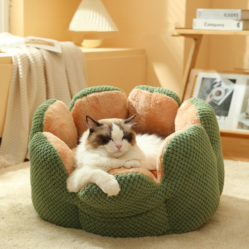 Warm Cactus Petal Pet Bed