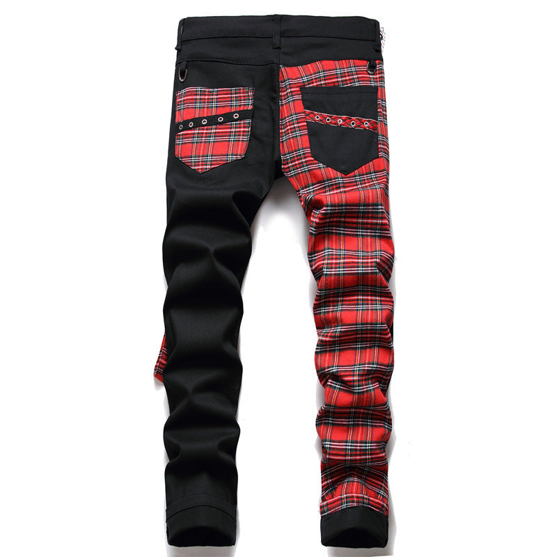 Black Panel Colorblock Jeans