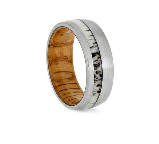 Antler and Whiskey Barrel Ring