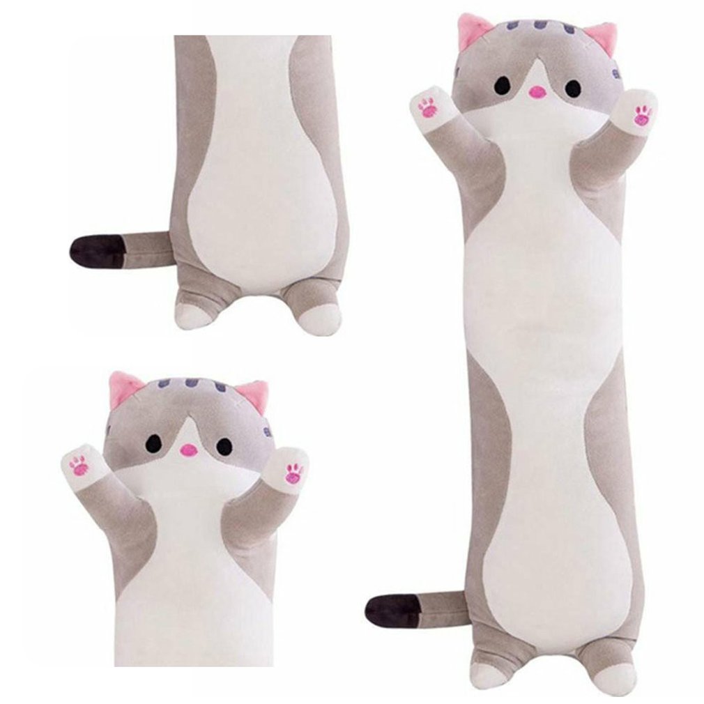 Cat Cuddly Toy Side Sleeper Pillow Children Plush Toy Cat Cushion Decorative Kitten Cute Plush Stuffed Toys Cute Gifts